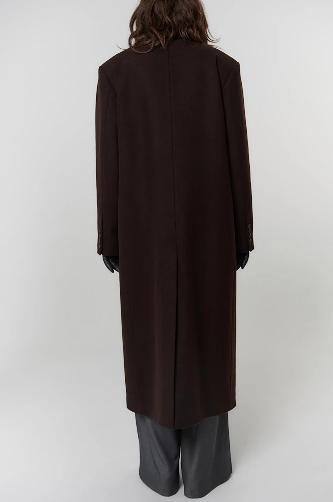 Пальто утепленное из итальянской шерсти