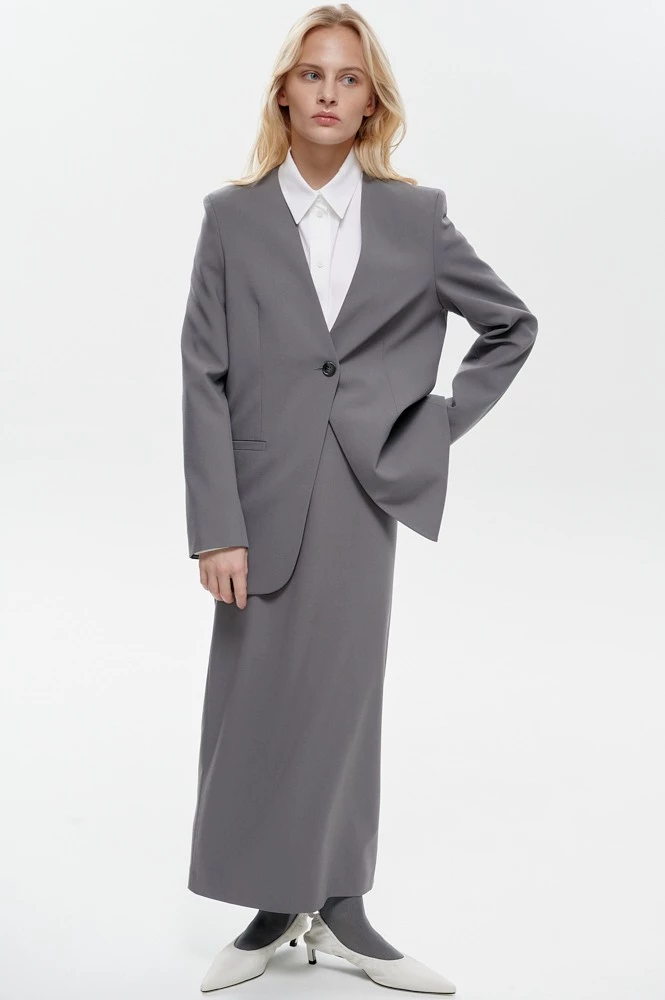 Жакет прямой без лацканов