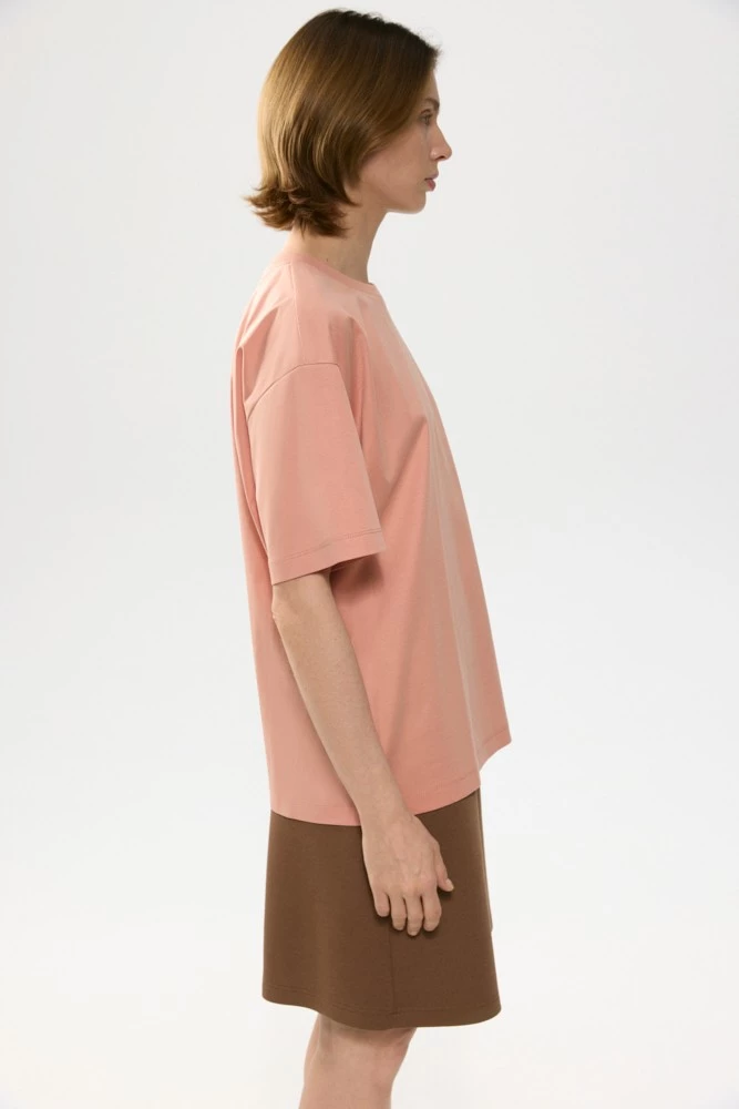 Футболка оверсайз с шёлком