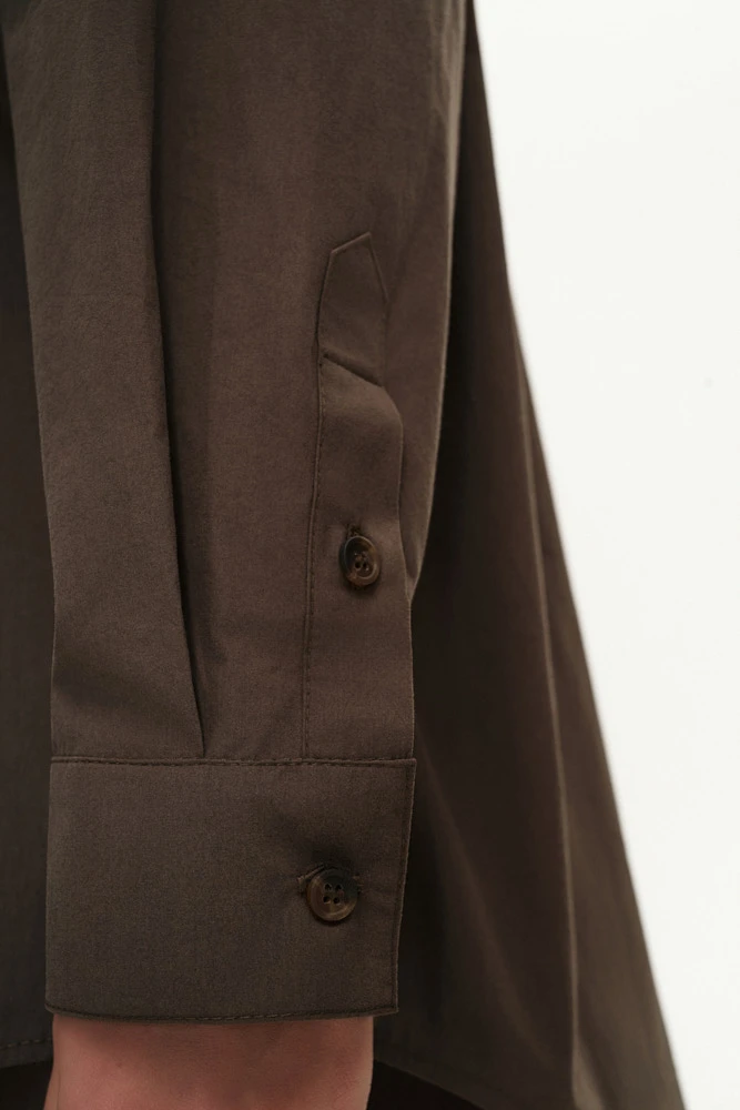 Рубашка прямого силуэта из хлопка