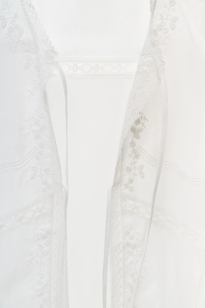 Топ на завязках из хлопка с вышивкой