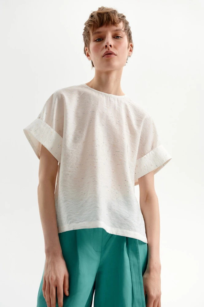 Блуза из фактурной ткани 