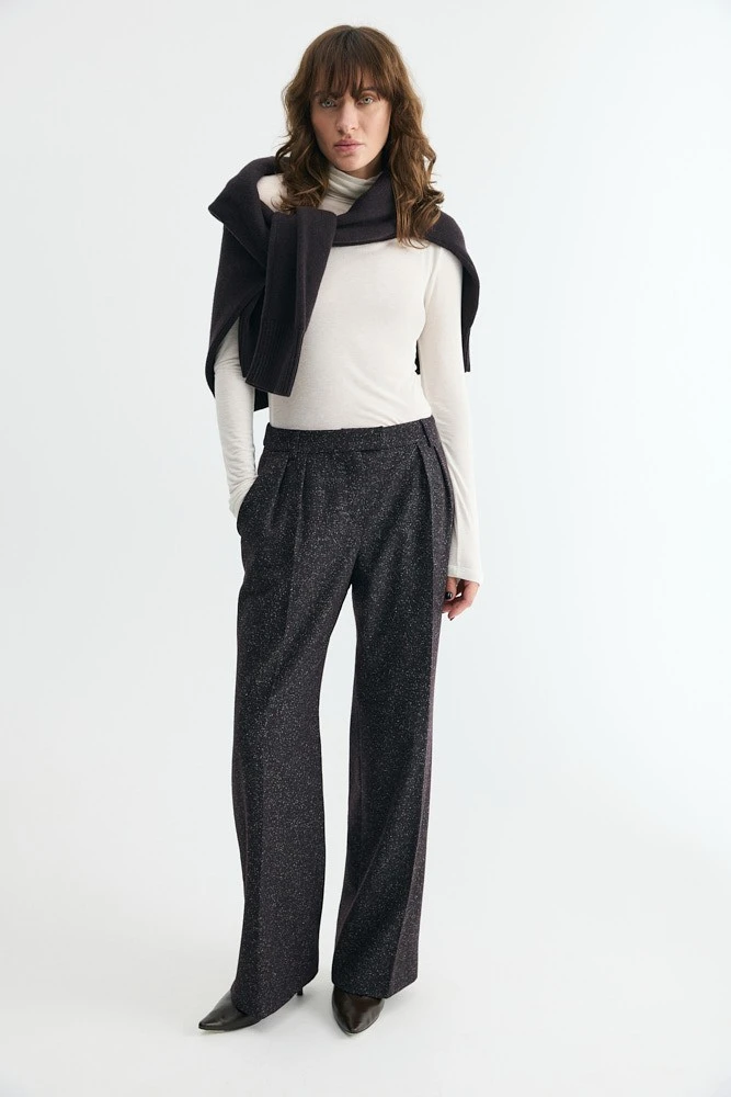 Брюки широкие из итальянской шерсти