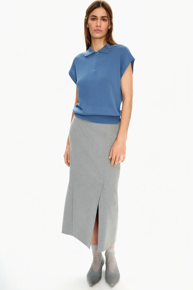 Юбка миди прямого силуэта