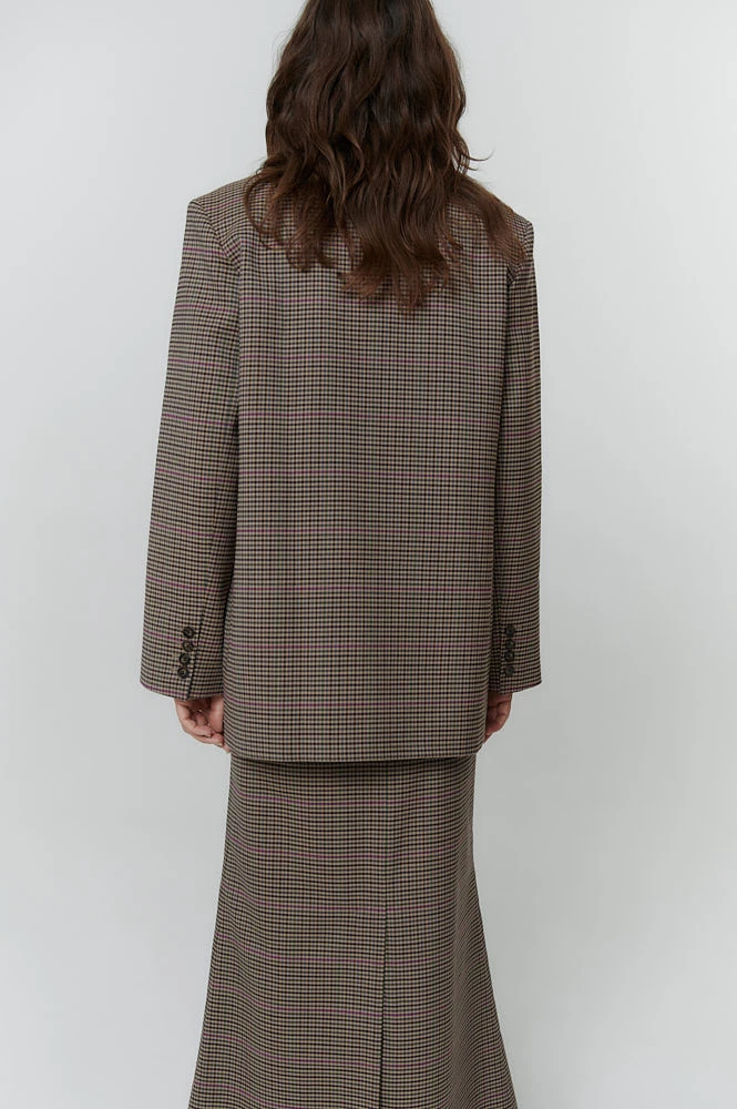 Жакет однобортный из премиальной итальянской костюмной шерсти