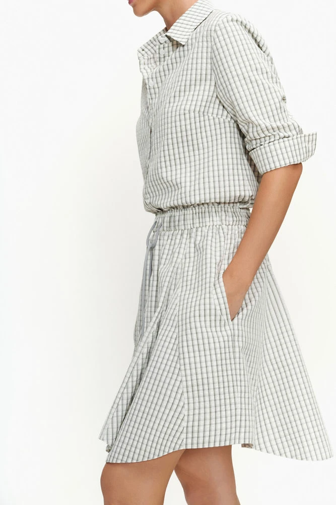 Юбка мини из хлопка в клетку