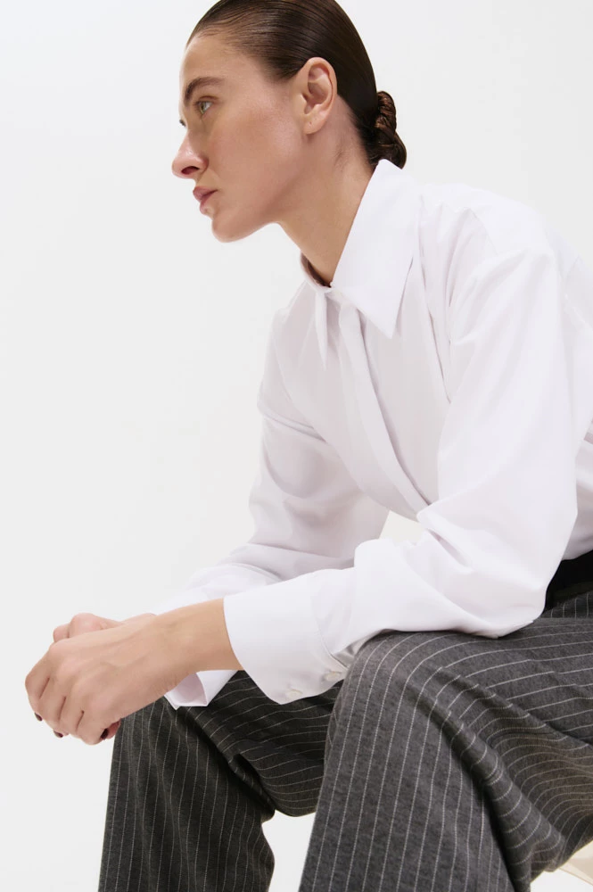 Рубашка прямого силуэта из бамбука