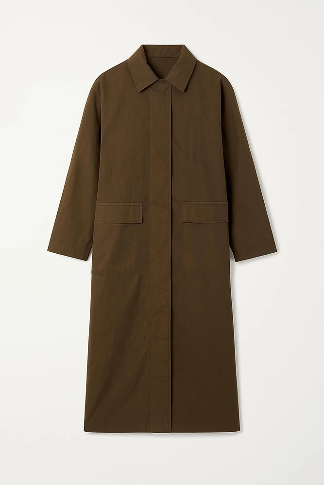 Тренч однобортный с подстежкой