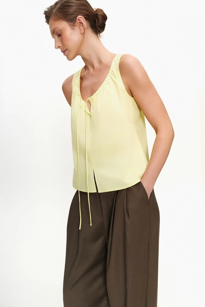 Топ на кулиске из хлопка