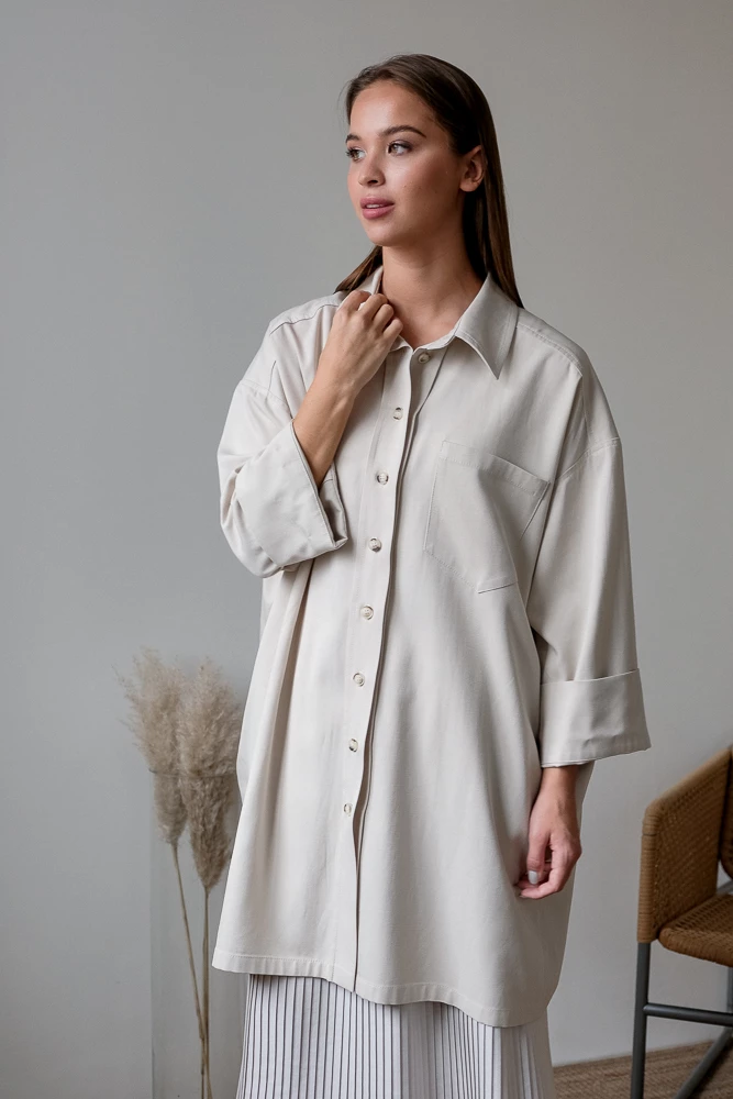 Рубашка оверсайз удлиненная