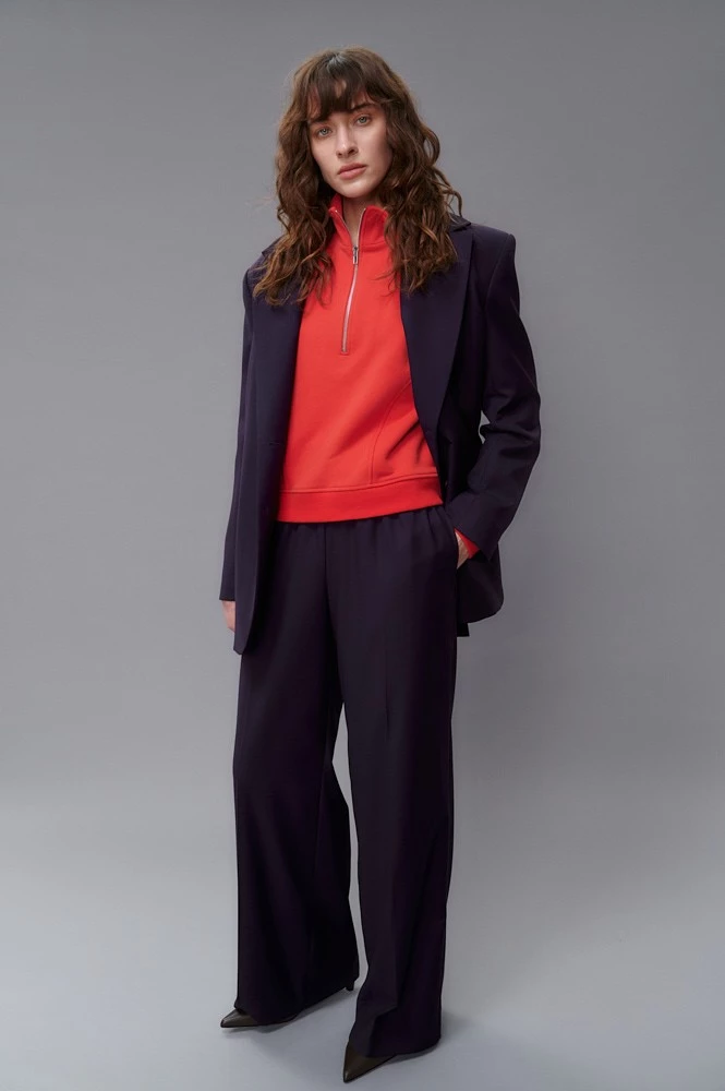 Брюки широкие с эластичным поясом