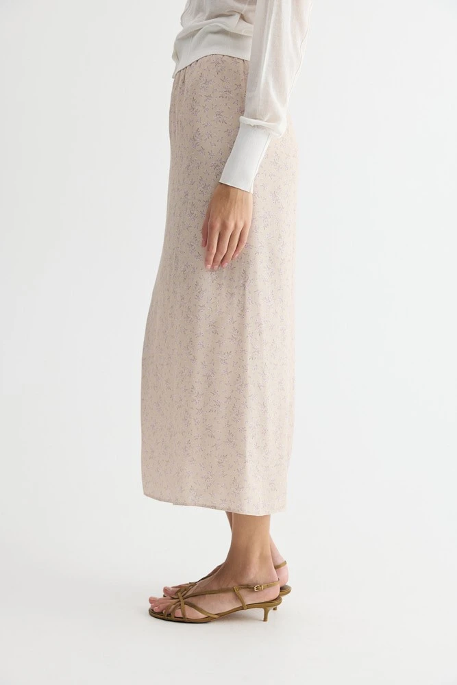 Юбка миди в бельевом стиле с цветочным принтом