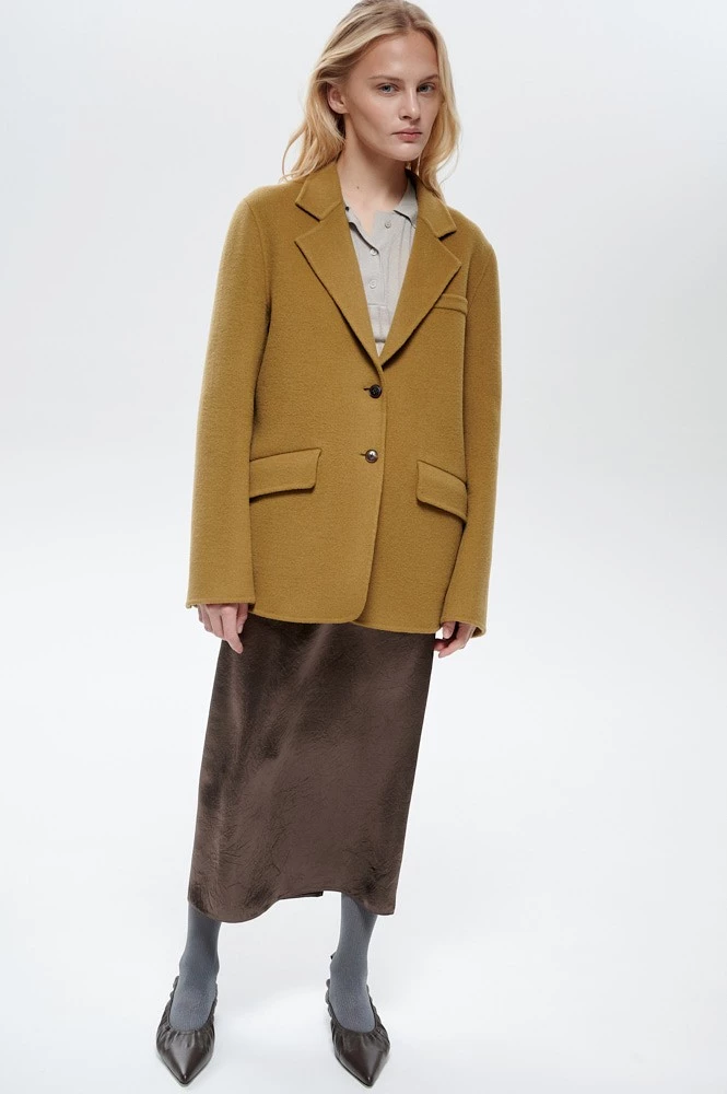 Пальто-жакет из шерсти