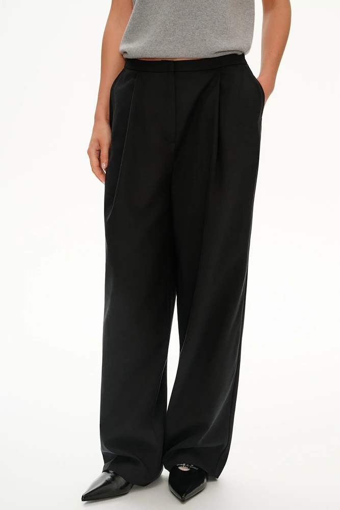 Брюки широкие из тенсела и хлопка