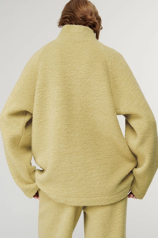 Свитшот на молнии из фактурной шерсти