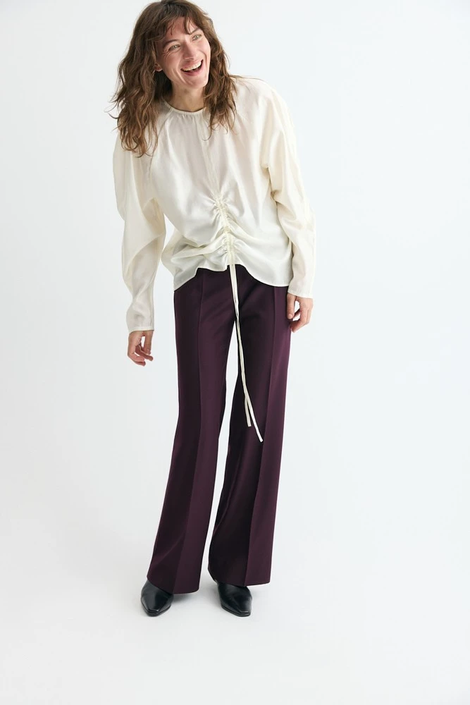 Блуза полупрозрачная О-силуэта