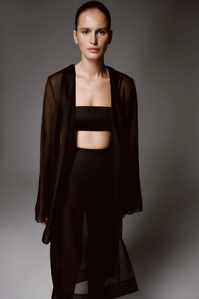 Рубашка прозрачная из шёлка