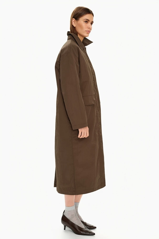 Тренч однобортный с подстежкой