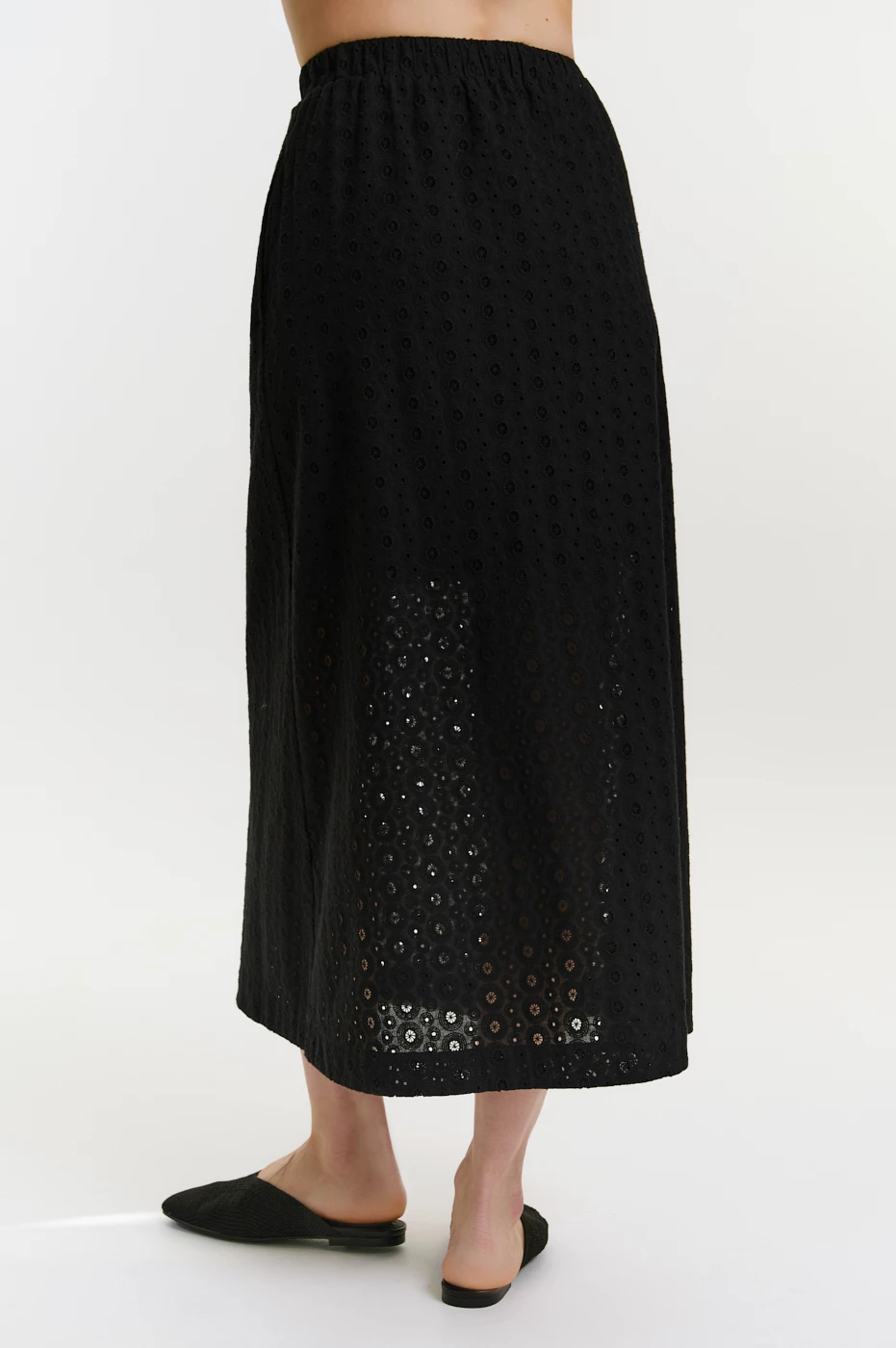 Юбка макси из хлопка Broderie Anglaise Юбка макси из хлопка Broderie Anglaise