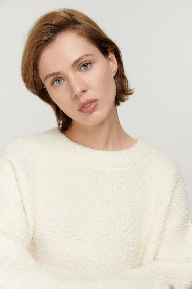 Свитшот из фактурной шерсти