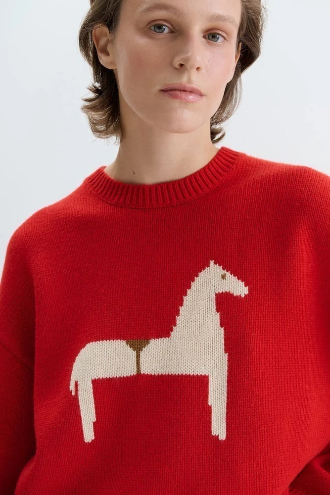 Джемпер из шерсти с принтом