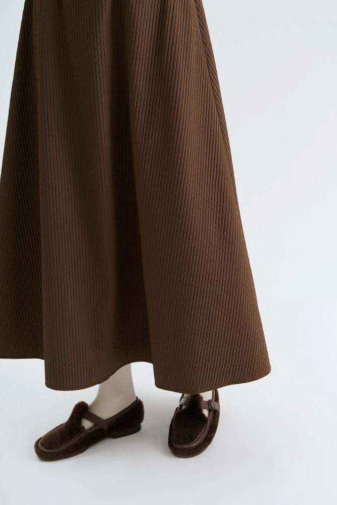 Юбка миди стеганая