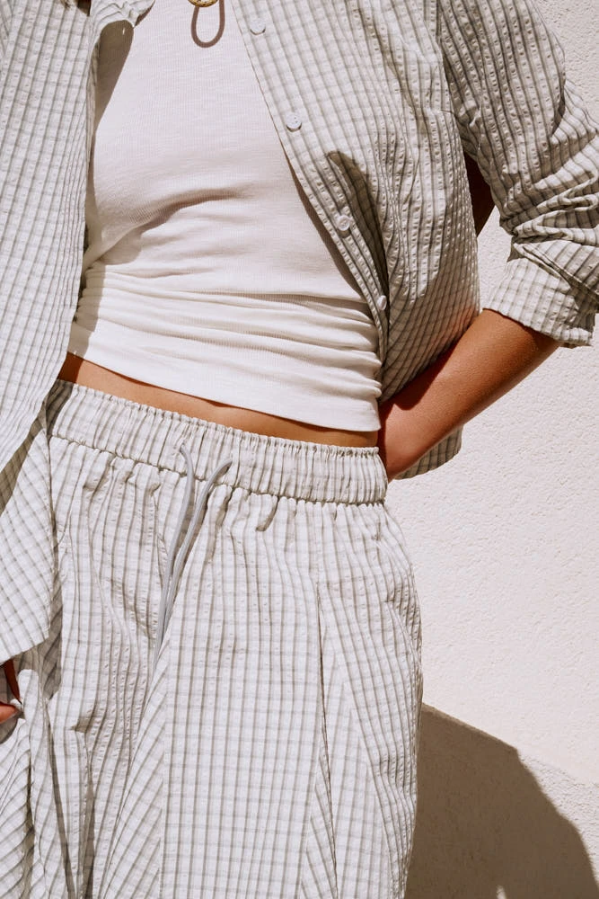 Юбка мини из хлопка в клетку