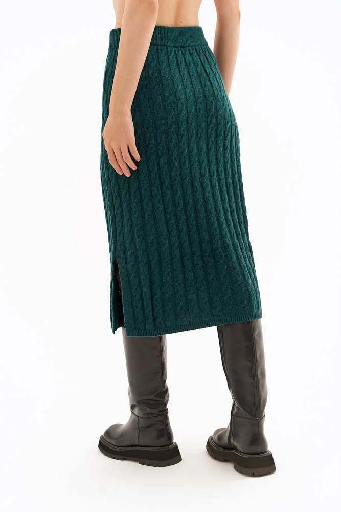 Юбка прямая с косами