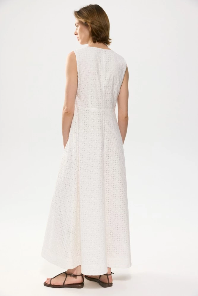 Платье макси из хлопка Broderie Anglaise Платье макси из хлопка Broderie Anglaise