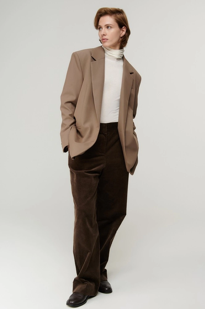 Жакет однобортный с поясом