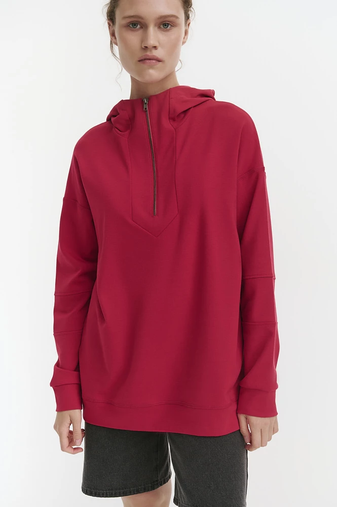 Худи на молнии со вставками