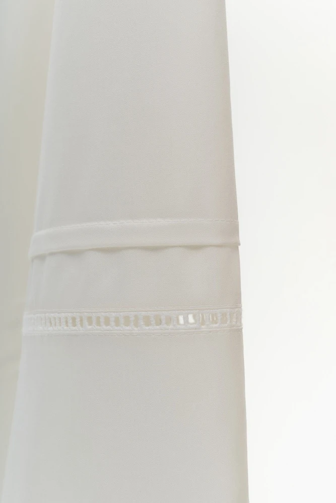 Юбка миди из хлопка с кружевной тесьмой