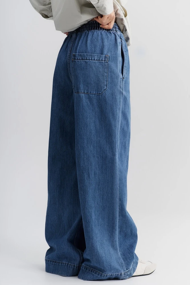 Джинсы широкие на кулиске