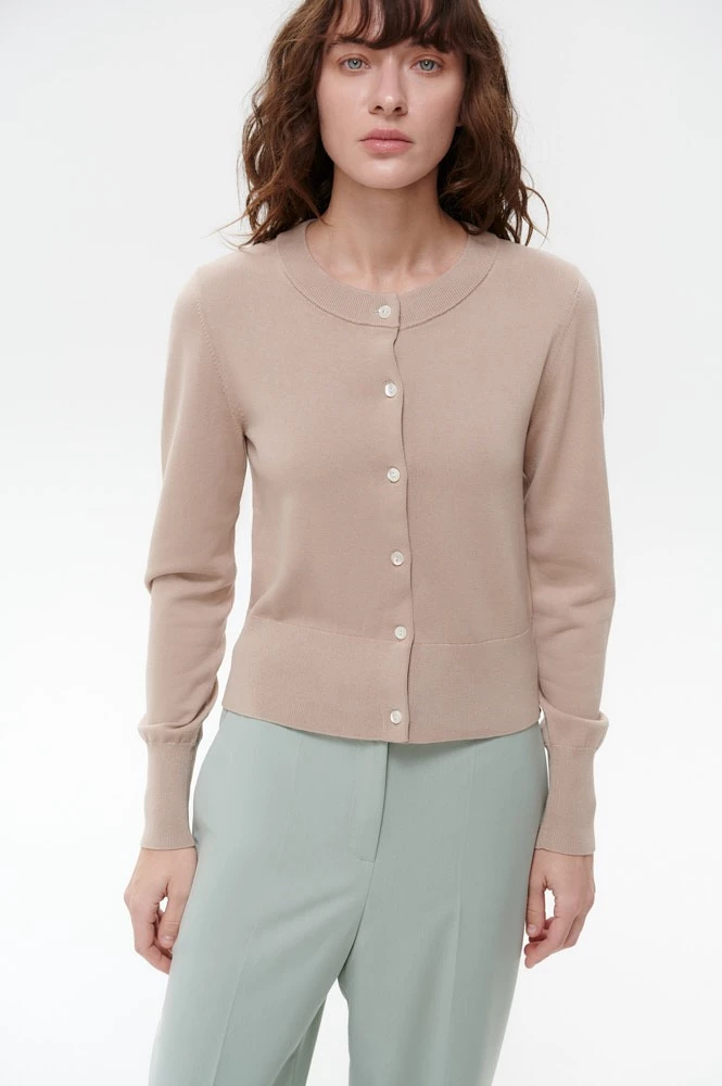 Кардиган облегающий с шелком