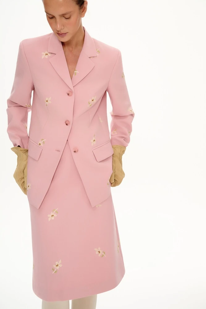 Юбка А-силуэта с вышивкой