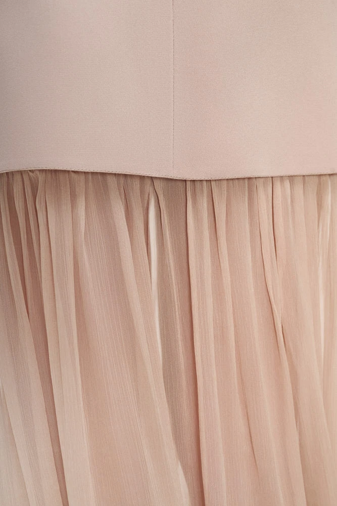 Юбка макси двойная из вискозы крэш