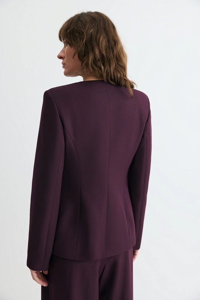 Жакет однобортный приталенный с шерстью