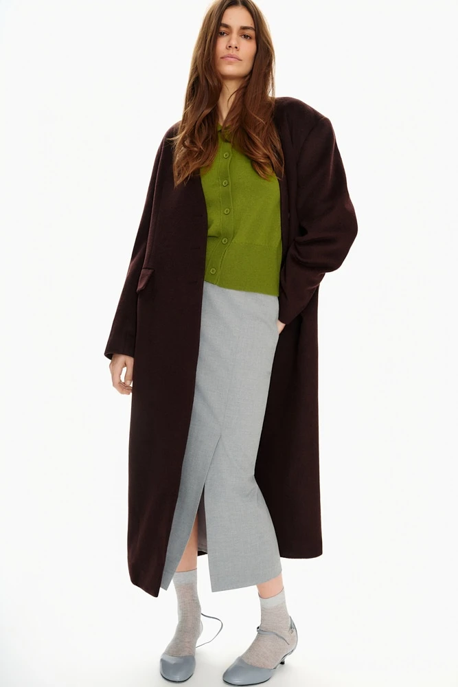 Кардиган с отложным воротником