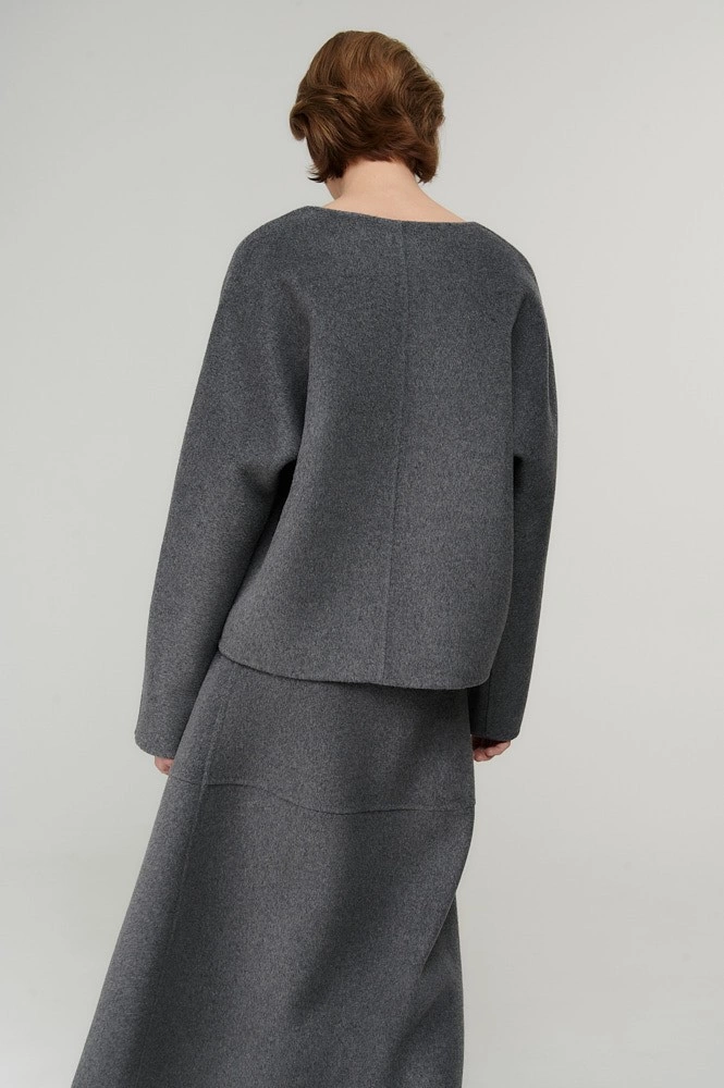 Свитшот из шерстяного драпа