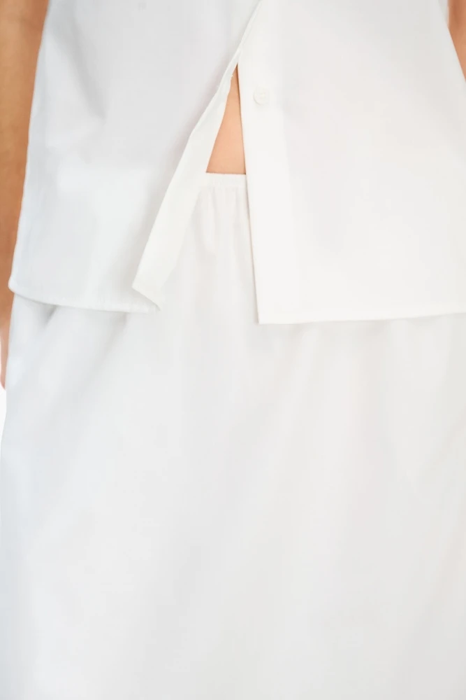 Юбка миди в бельевом стиле из хлопка