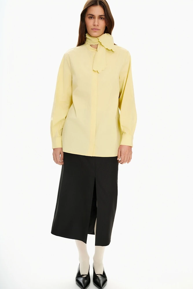 Рубашка с фестончатым воротником