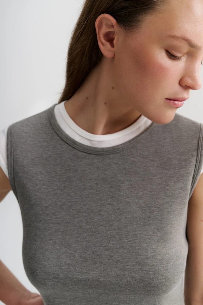 Футболка двойная из трикотажа