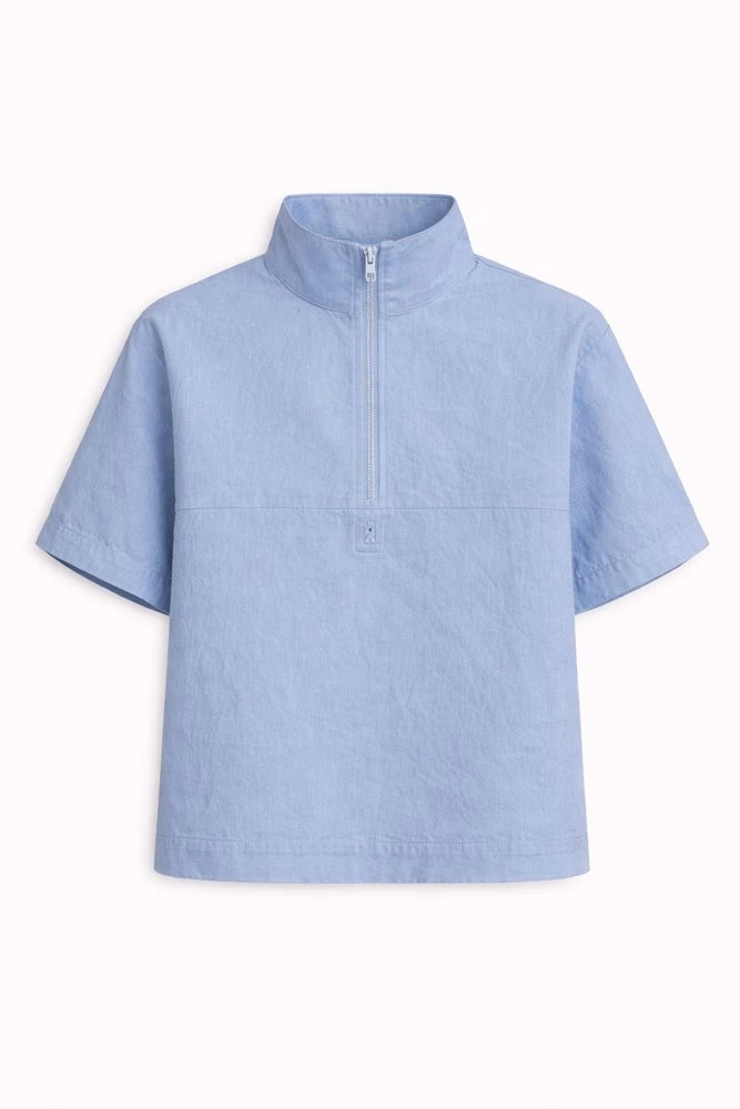 Топ на молнии с коротким рукавом