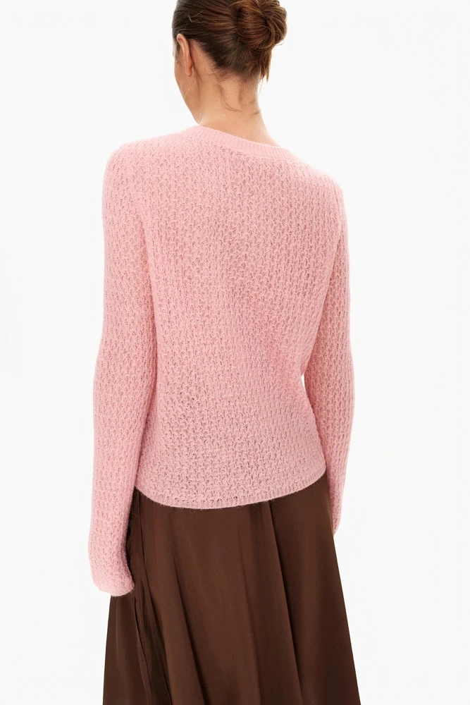 Кардиган ажурной вязки c альпака