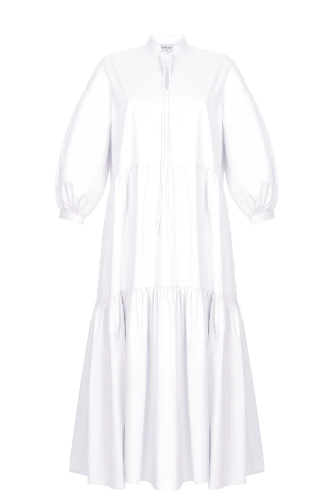 Платье хлопковое со сборкой