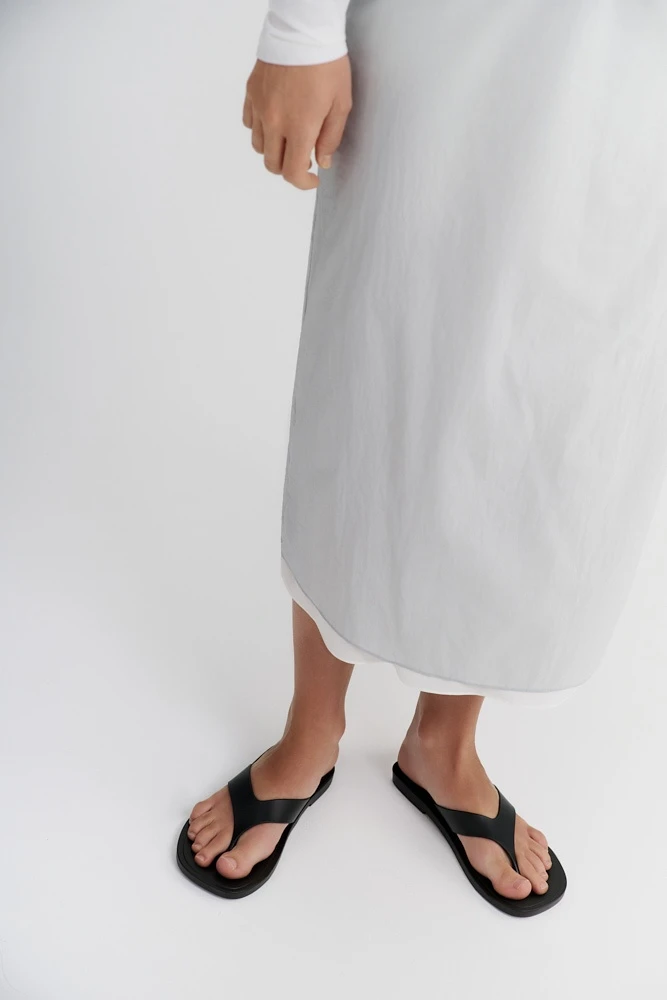 Юбка миди двойная