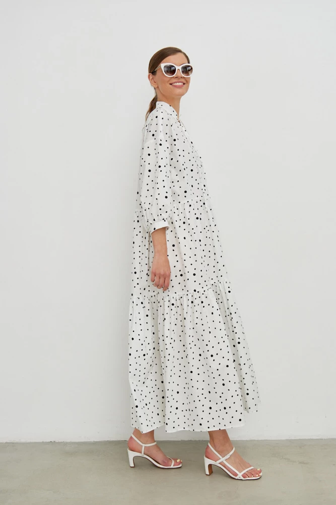 Платье хлопковое со сборкой