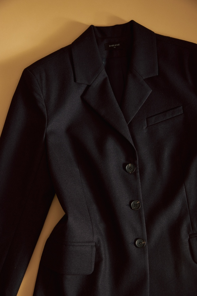 Жакет однобортный на три пуговицы из премиальной итальянской шерсти