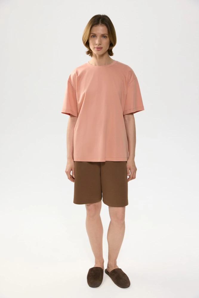 Футболка оверсайз с шёлком