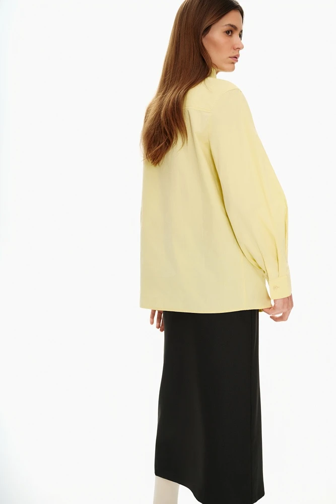 Рубашка с фестончатым воротником